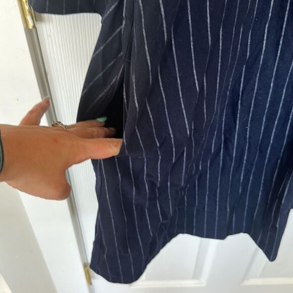 Bellerose Ateliers Navy Blue Pinstripe Oversized Shirt Shift Dress NWT - Picture 5 of 6